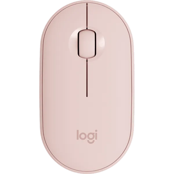 Logitech Pebble M350 Rosa Ratón Bluetooth+Wifi USB, Hasta 1000 DPI