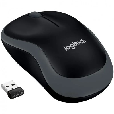 Logitech M185 Negro y Gris -Ratón inalámbrico mediano 1000 DPI