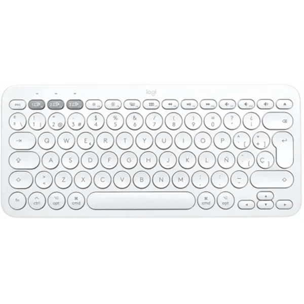 Logitech K380 Bluetooth, Blanco Teclado Mini Multi-Dispositivos