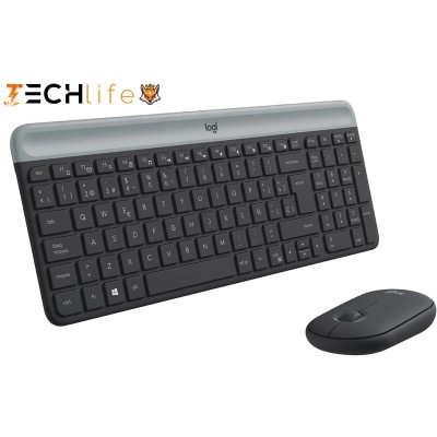 Logitech Slim Combo MK470 Kit Teclado y Ratón Inalámbrico USB