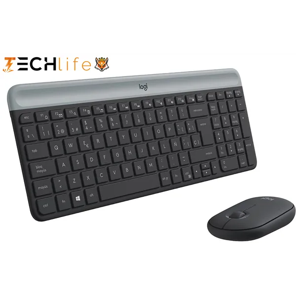 Logitech Slim Combo MK470 Kit Teclado y Ratón Inalámbrico USB