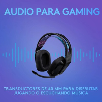 Logitech G335 Auriculares con Microfono Cable para Gaming, Jack