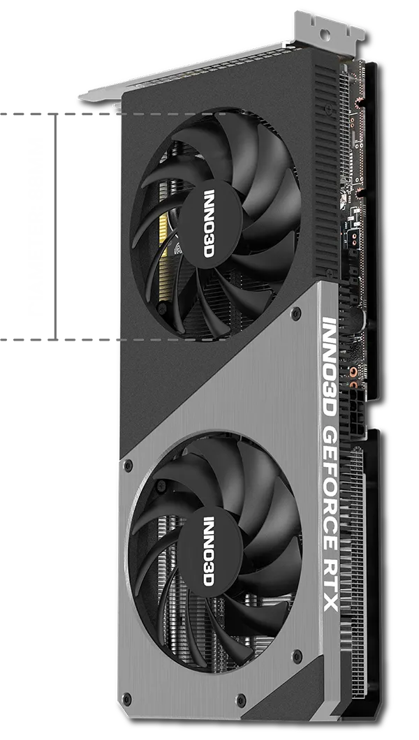 arjeta gráfica INNO3D GeForce RTX 4060 Ti de 8 GB y doble núcleo